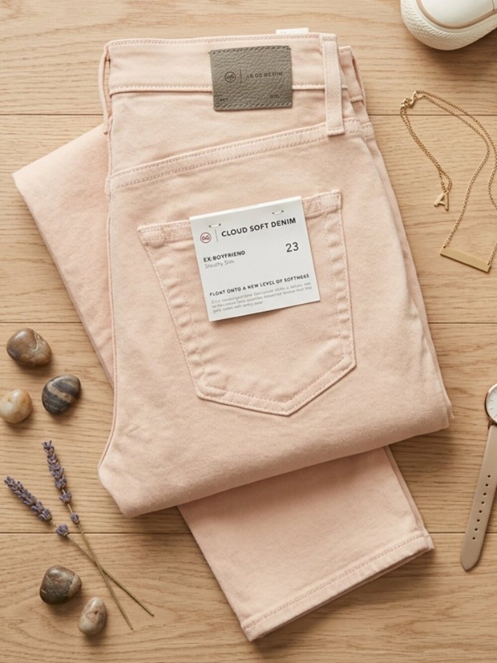 Ag Adriano Goldschmied Pink Straight Leg Jeans